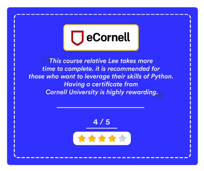 Ecornell Machine Learning Certificate