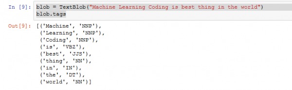 TextBlob Functionality