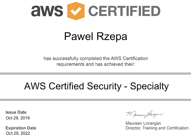 AWS Certified Security