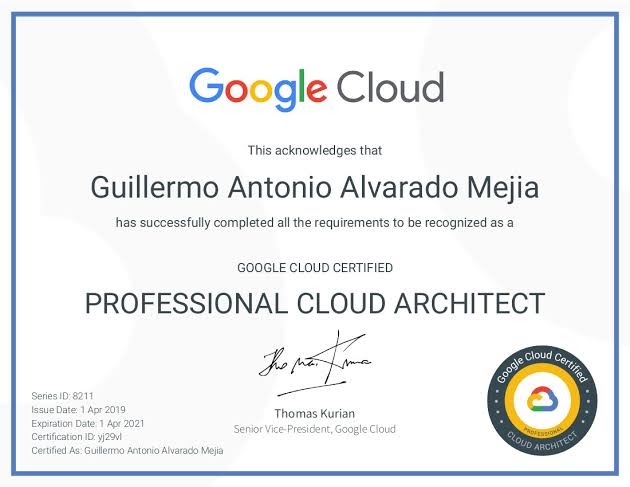 Google Professional Cloud Architect
