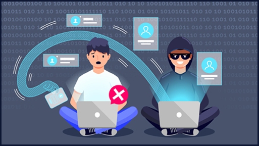 Data being illegaly transferred from one's computer to other.